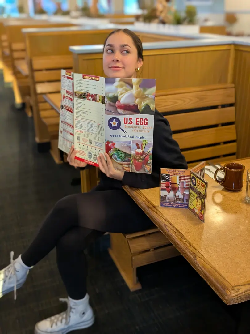 Customers exploring our menu options