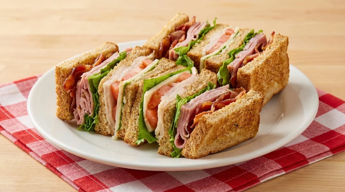 Club sandwich tray — fresh-cut lunch catering