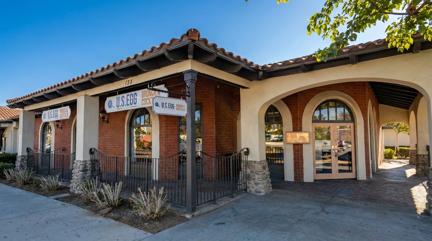 U.S. Egg Tempe storefront with outdoor patio