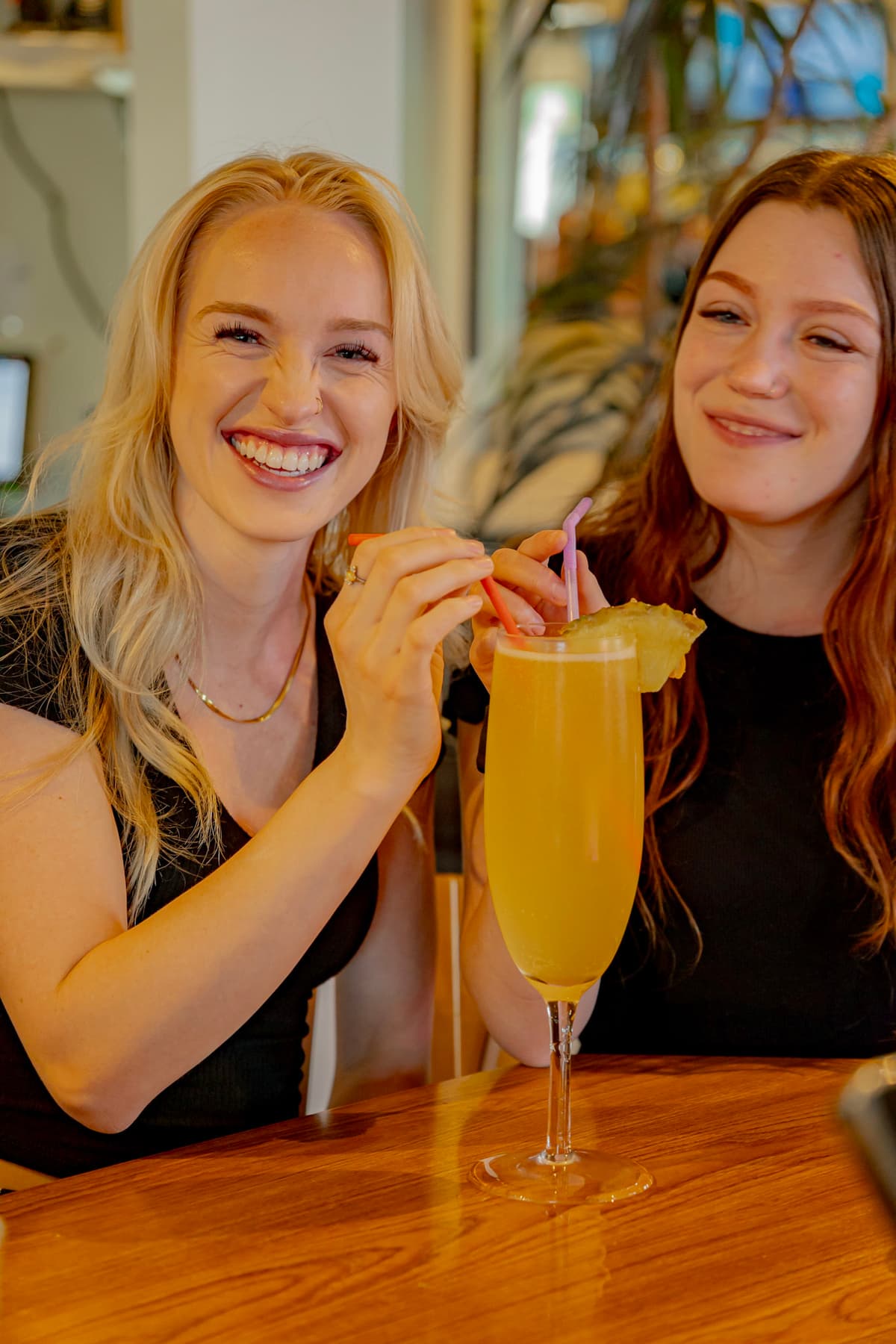 Happy customers enjoying breakfast at U.S. Egg