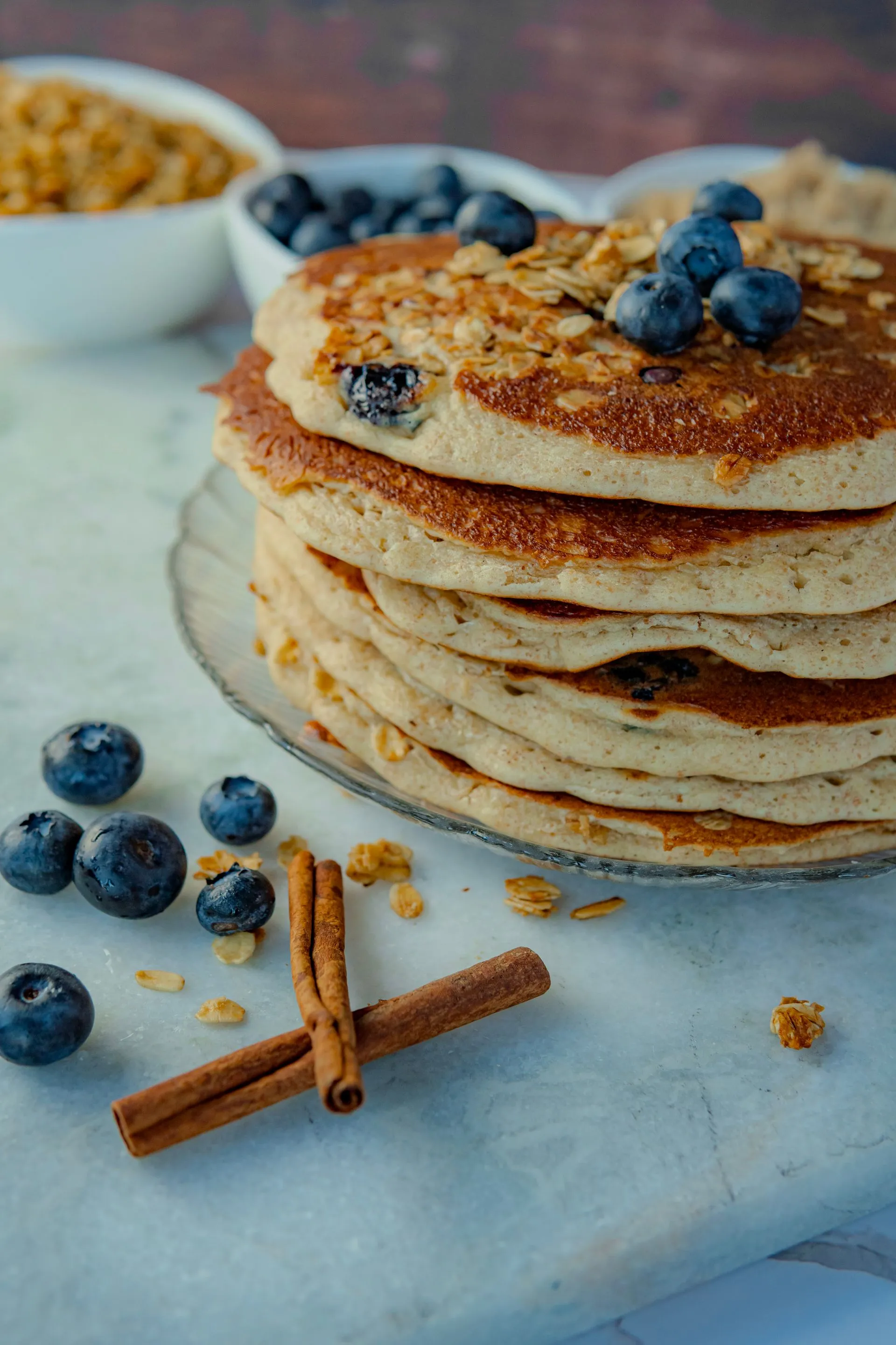 U.S. Egg's Famous Protein Pancakes with Wild Maine blueberries