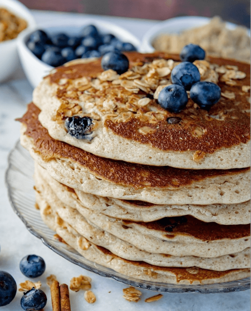 U.S. Egg's Famous Protein Pancakes with Wild Maine blueberries