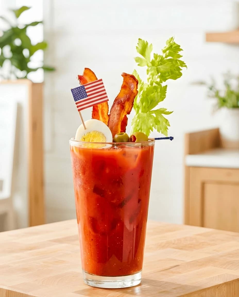 Bacon N' Egg - The ultimate brunch cocktail! Outfitters Vodka, bloody mary mix, two slices of crispy bacon, a hard- - U.S. Egg Breakfast & Lunch menu item