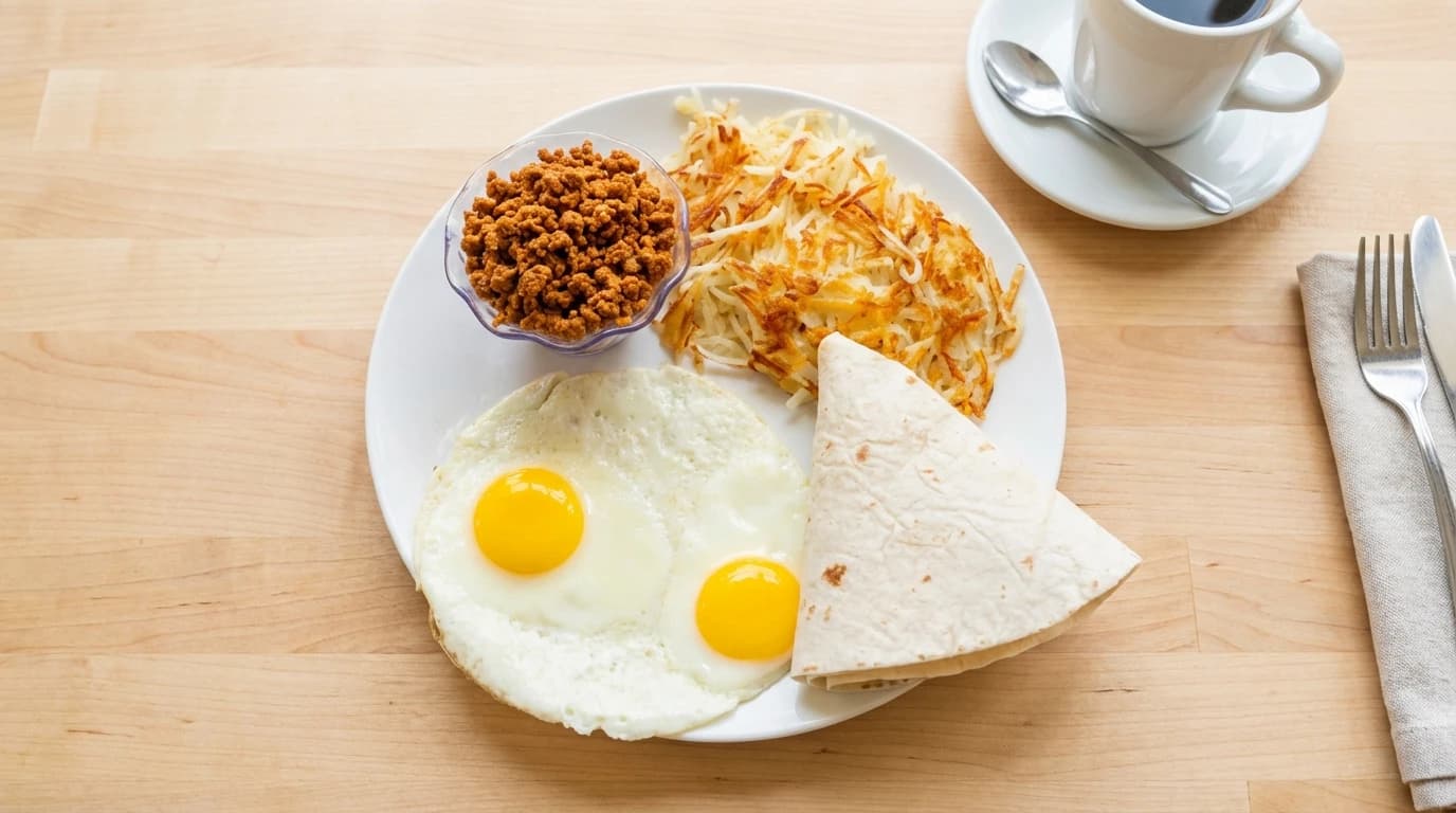 Flour Tortillas - Warm flour tortillas, perfect for wrapping or enjoying on the side. - U.S. Egg Breakfast & Lunch menu item (vegan) (vegetarian)