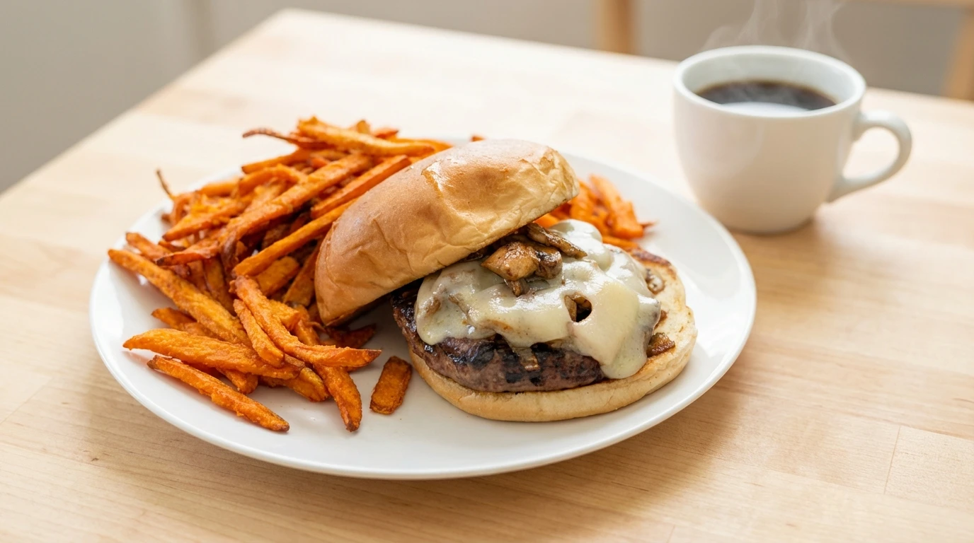 Mushroom Burger - U.S. Egg Breakfast & Lunch Restaurant