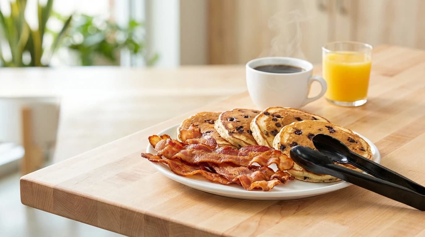 Buttermilk Pancake Platter - (Serves 5) Stacks of our classic, fluffy buttermilk pancakes. Perfect for a sweet breakfast treat! - U.S. Egg Breakfast & Lunch menu item (vegetarian)