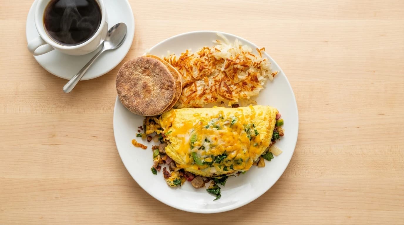 Carnivore Omelette - Keto Meat Feast - U.S. Egg Breakfast & Lunch Restaurant