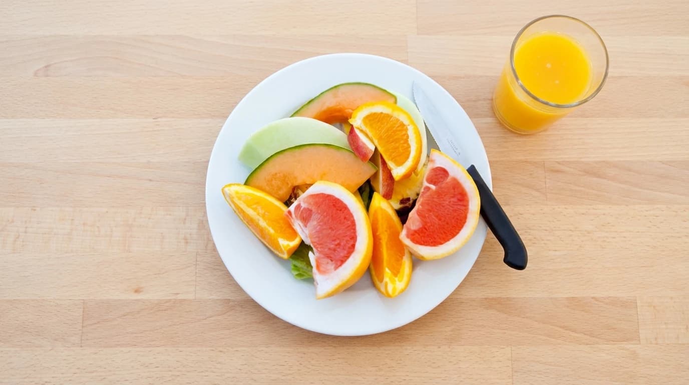 Fruit - A medley of fresh, seasonal fruits. Perfect as a refreshing side. - U.S. Egg Breakfast & Lunch menu item (vegan) (gluten-free) (vegetarian)