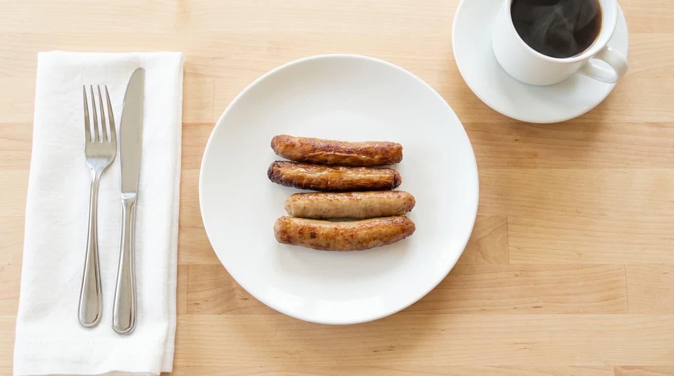 Turkey Sausage Links (4) - Lean, flavorful turkey sausage links. A healthier protein option with all the taste you crave. - U.S. Egg Breakfast & Lunch menu item