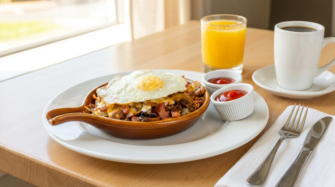 Ham, Sausage & Mushroom Skillet - U.S. Egg Breakfast & Lunch Restaurant