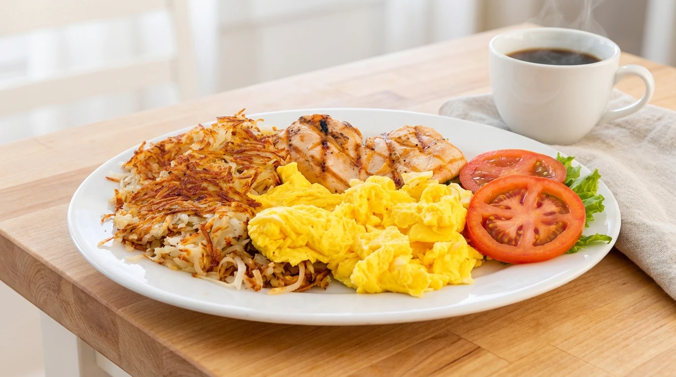 Keto Chicken Breast & Eggs - U.S. Egg Breakfast & Lunch Restaurant